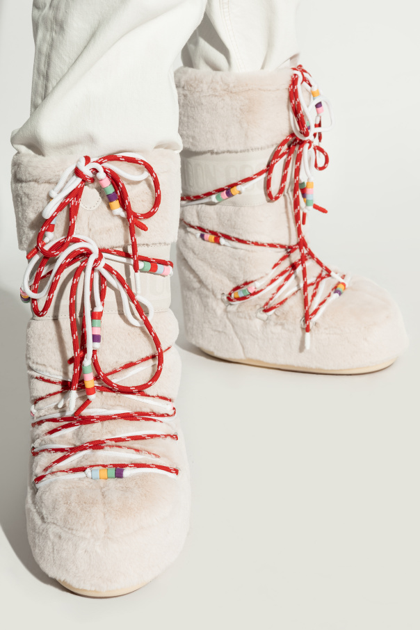 Moon Boot Snow Boots 'Icon Faux Fur Beads'