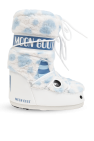 Moon Boot Kids WHITE Snow Boots Icon Yeti Faux Fur
