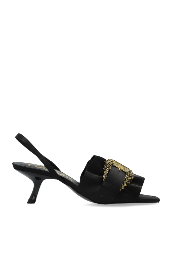 Satin heeled sandals od Versace Jeans Couture