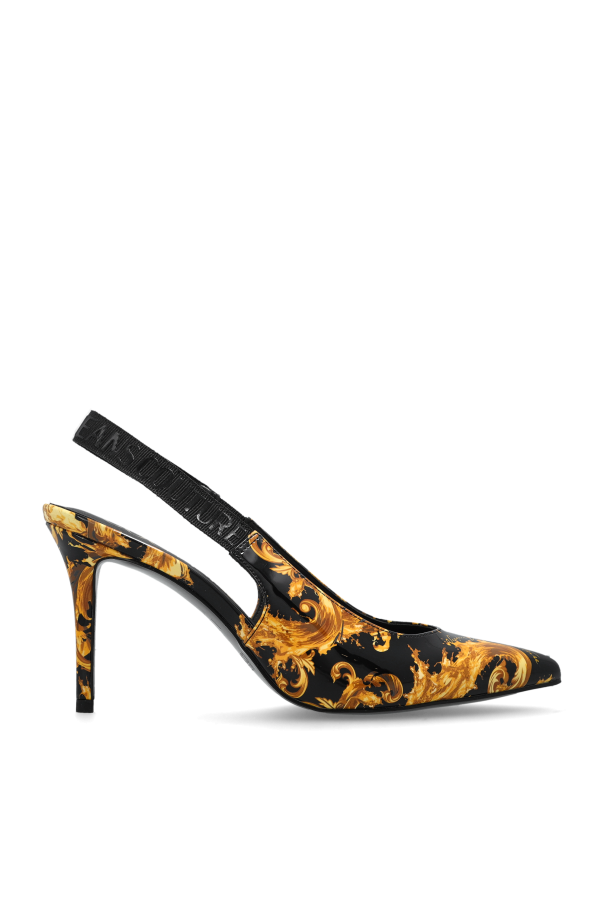 Heeled shoes with a 'barocco' pattern od Versace Jeans Couture