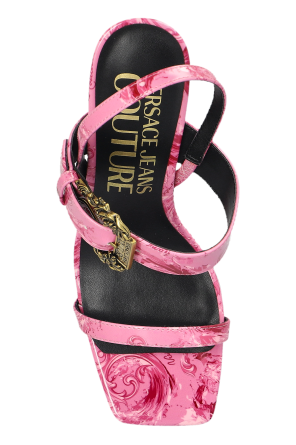 Versace Jeans Couture Heeled sandals with 'barocco' print