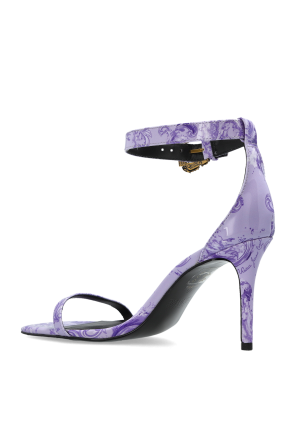 Versace Jeans Couture Heeled sandals with 'barocco' print
