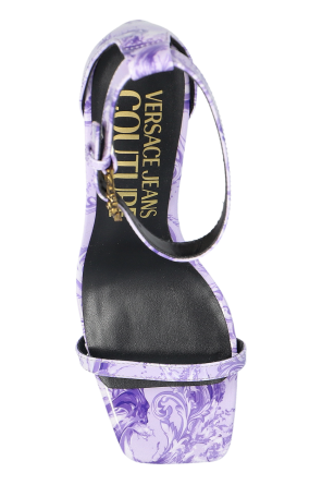 Versace Jeans Couture Heeled sandals with 'barocco' print