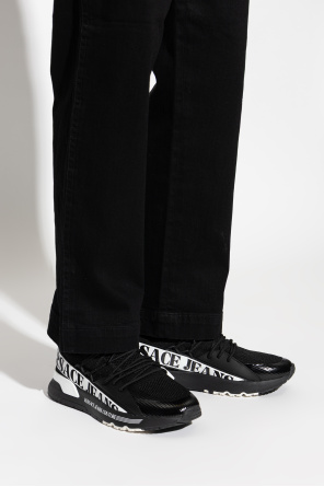 Buty sportowe z nadrukowanym logo od Versace Jeans Couture