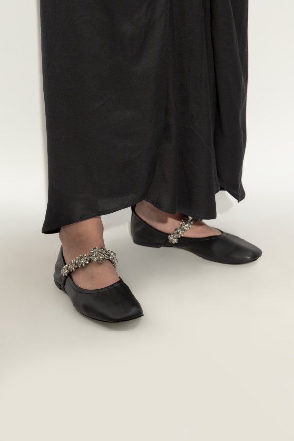 Stella McCartney Bailarinas Elsa con tira de cristal