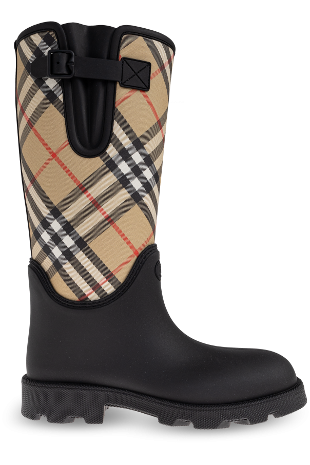 Plaid-patterned wellington boots od Burberry
