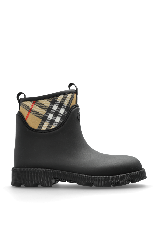 Short wellington boots with a plaid pattern od Burberry