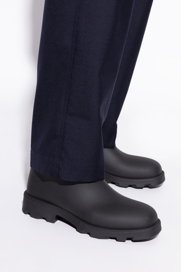 Burberry Short wellington boots with a plaid pattern