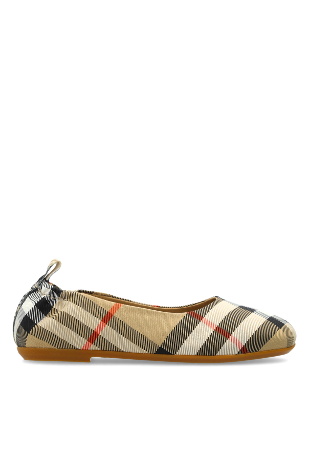 Plaid-patterned ballet flats od Burberry Kids