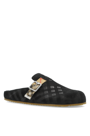 Burberry Suede slides `Urchin`