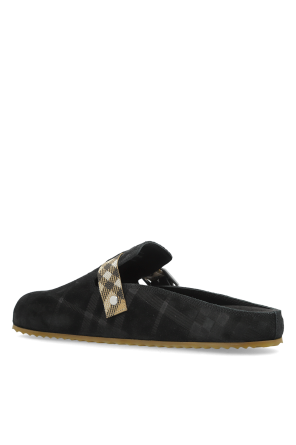 Burberry Suede slides `Urchin`