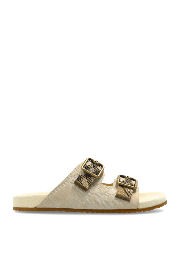 Slides with logo od Burberry