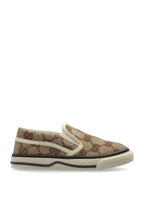 Slip-on shoes with monogram