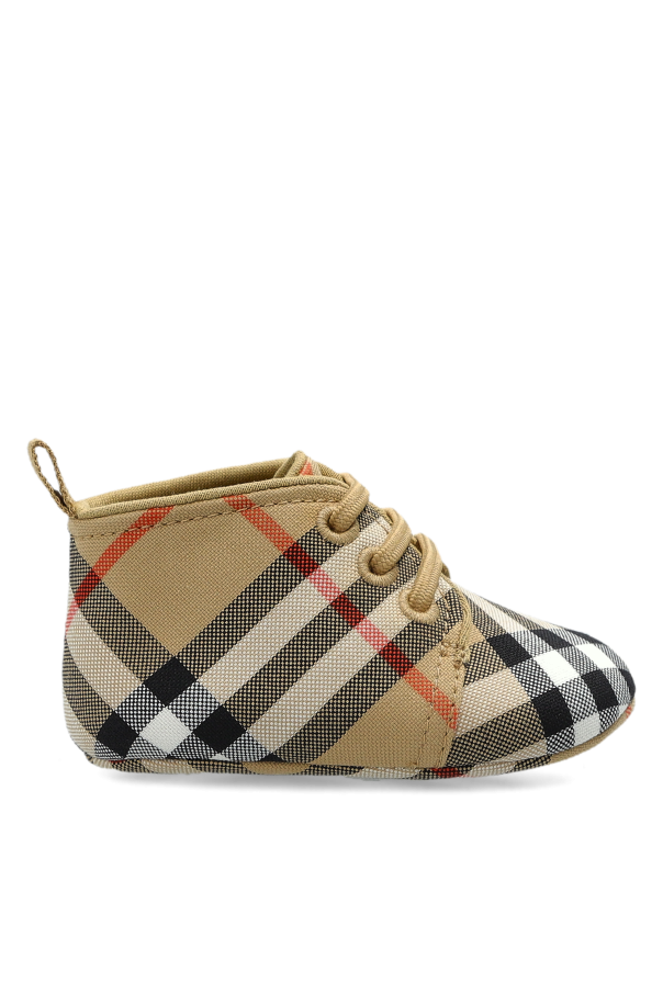 Plaid-patterned shoes od Burberry Kids