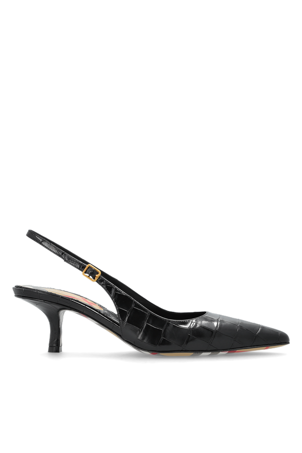 Leather heeled shoes od Burberry