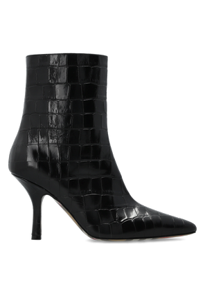 Botins de couro de salto