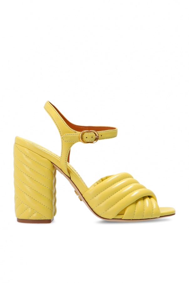 Yellow 'Kira' heeled sandals Tory Burch - Vitkac France