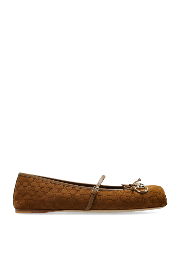 Suede ballet flats Horsebit od Gucci