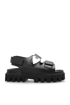 Leather platform sandals