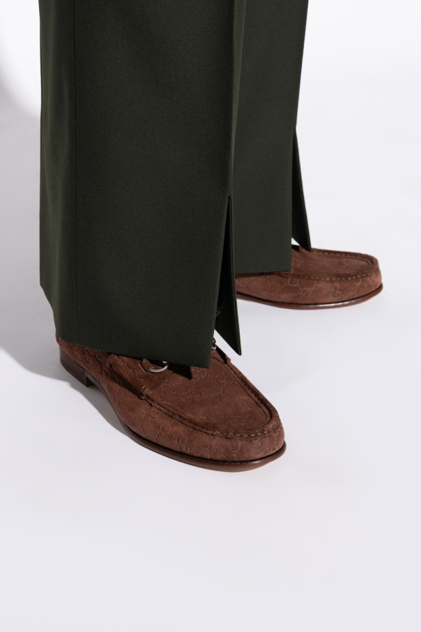 Gucci Wildleder Schuhe im loafers-Stil