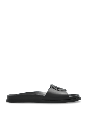 Leather slides