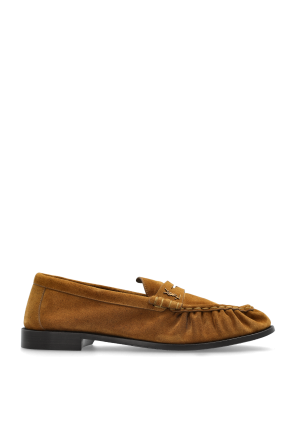Suede shoes in loafers style