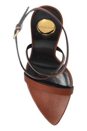 Saint Laurent Sandalias de cuña Maine Liscio