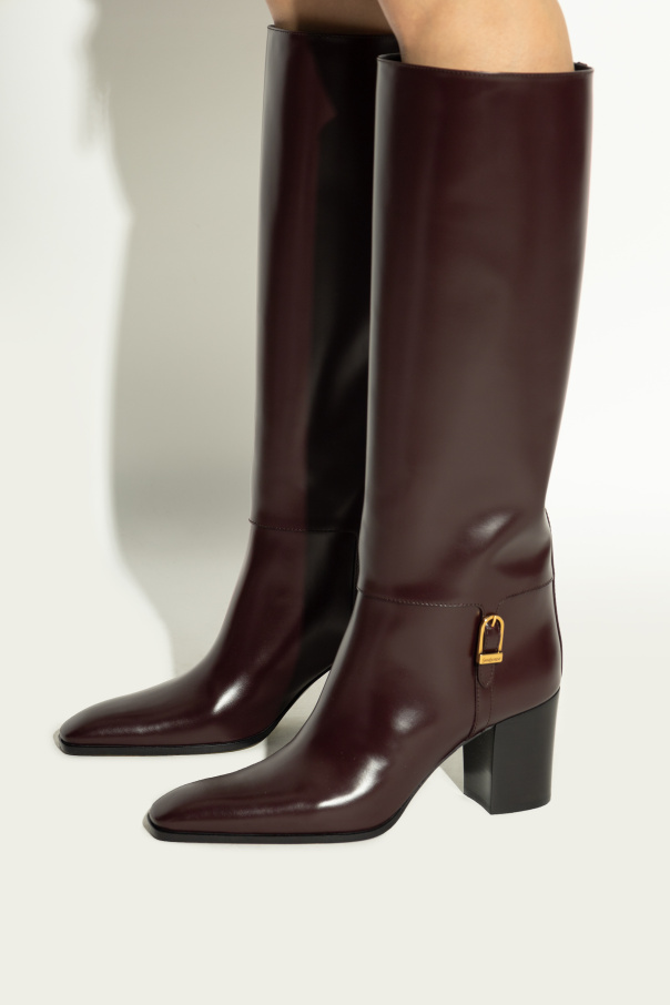 Saint Laurent Lederstiefel mit Absatz „Julia“