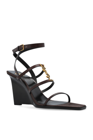 Saint Laurent Sandały na koturnie `Cassandra`