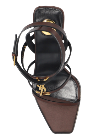 Saint Laurent Sandały na koturnie `Cassandra`