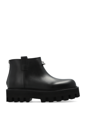 Skórzane buty na platformie