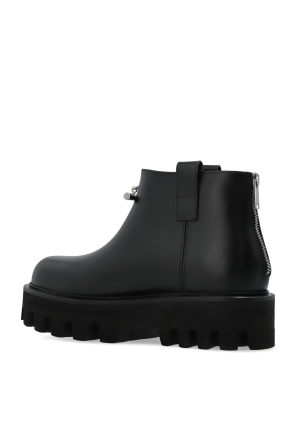 Alexander McQueen Skórzane buty na platformie