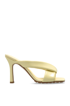 Leather heeled mules 'Riva'