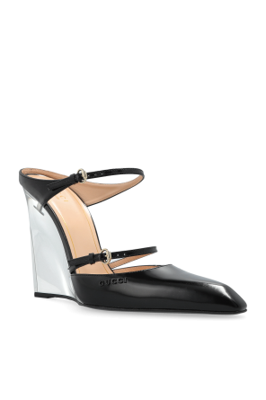 Gucci Flip-flops on a transparent wedge
