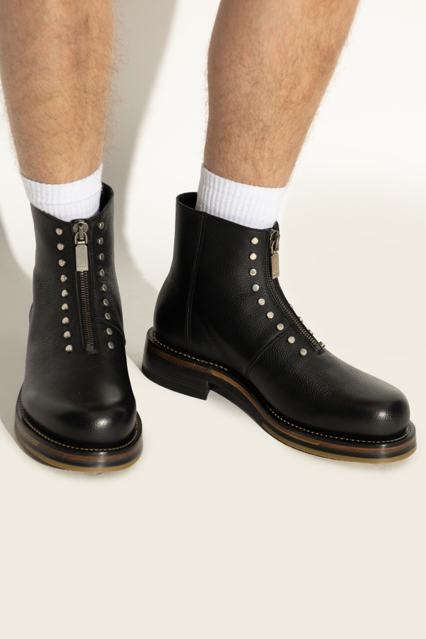 Alexander McQueen Leather ankle boots with studs