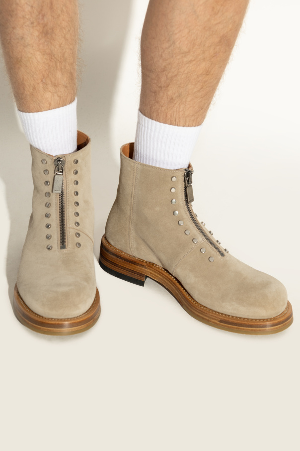 Alexander McQueen Leder-Stiefeletten mit Nieten