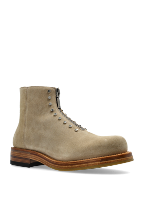 Alexander McQueen Leder-Stiefeletten mit Nieten