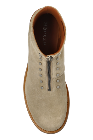 Alexander McQueen Leder-Stiefeletten mit Nieten