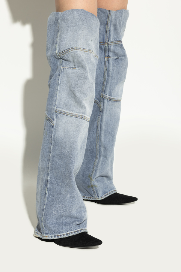 Balenciaga Denim high-heeled boots `New Flex`