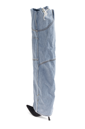 Balenciaga Denim high-heeled boots `New Flex`