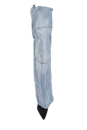 Balenciaga Denim high-heeled boots `New Flex`