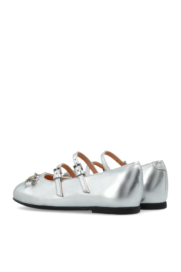 Gucci Kids Bailarinas de cuero