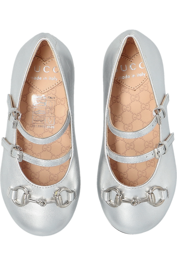Gucci Kids Bailarinas de cuero