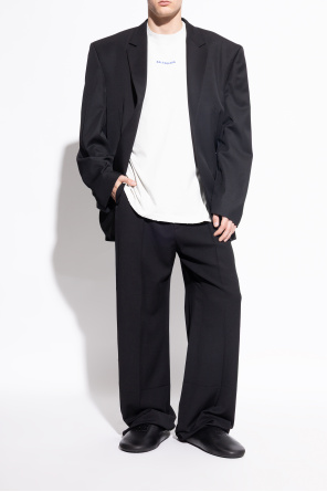 Balenciaga Leather slides with a 'vintage' effect