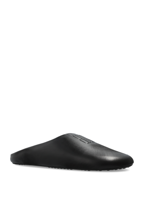 Balenciaga Leather slides with a 'vintage' effect