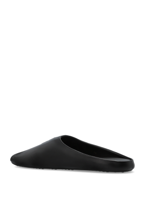 Balenciaga Leather slides with a 'vintage' effect