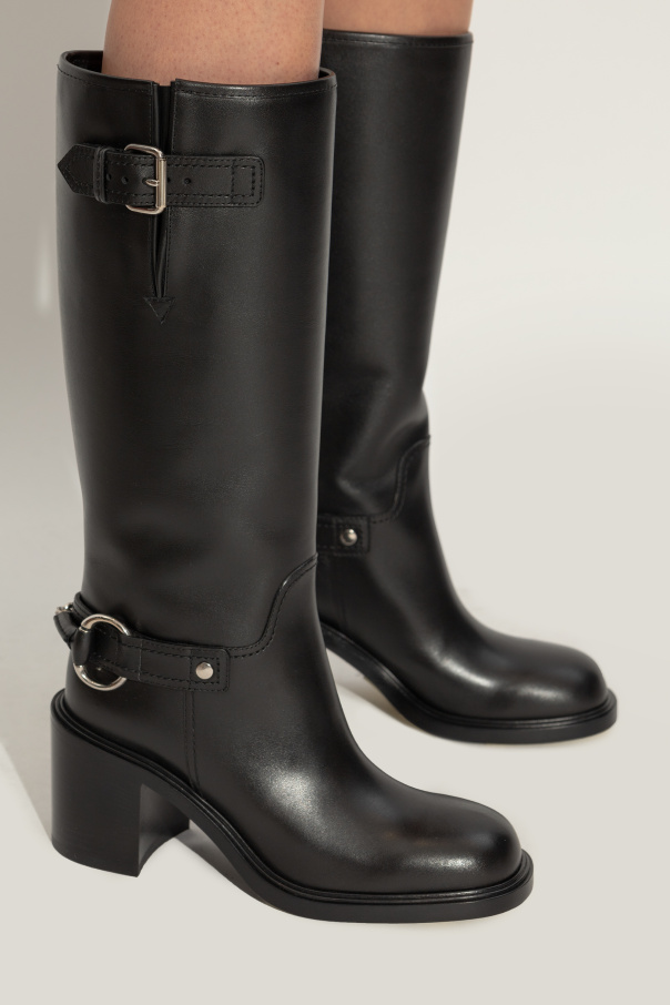 Gucci Lederstiefel mit Absatz