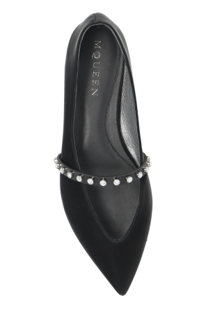 Alexander McQueen Bailarinas con cristales brillantes