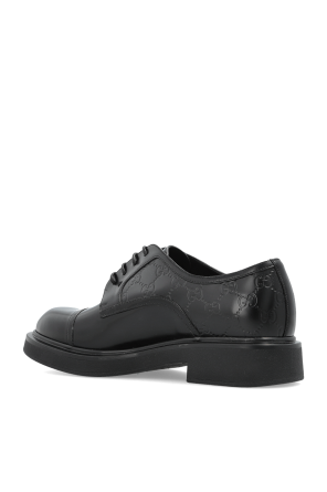 Gucci Leder-Schuhe mit "GG"-Muster