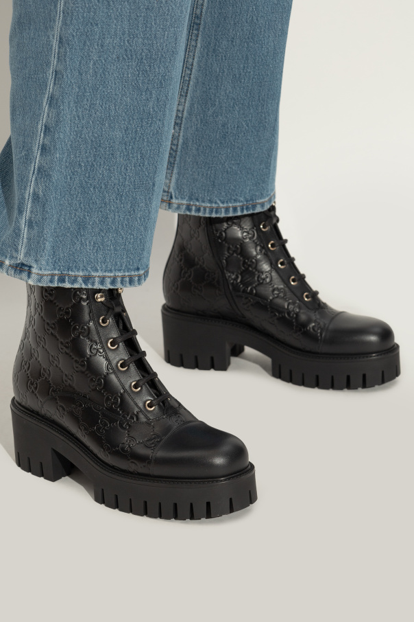 Gucci Leather heeled ankle boots